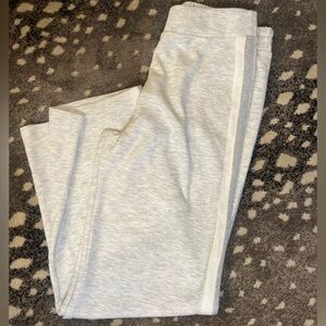 Mint Velvet UK Grey Wide Leg Metallic Stripe Track Pant Trouser Sweatpant M